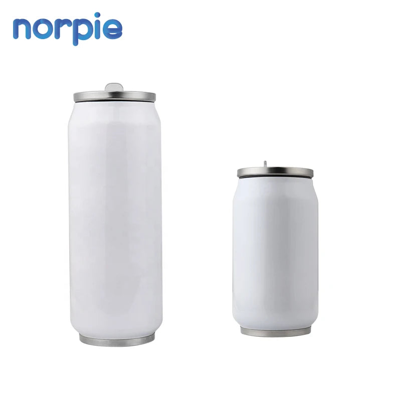 10oz Stainless Steel 304 Water Bottle Sublimation Cola Soda Can with Straw