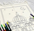 Children's Washable Polyester Prayer Mat with Crayons & Gift Box-Home Use Drawing & Coloring Gift Set