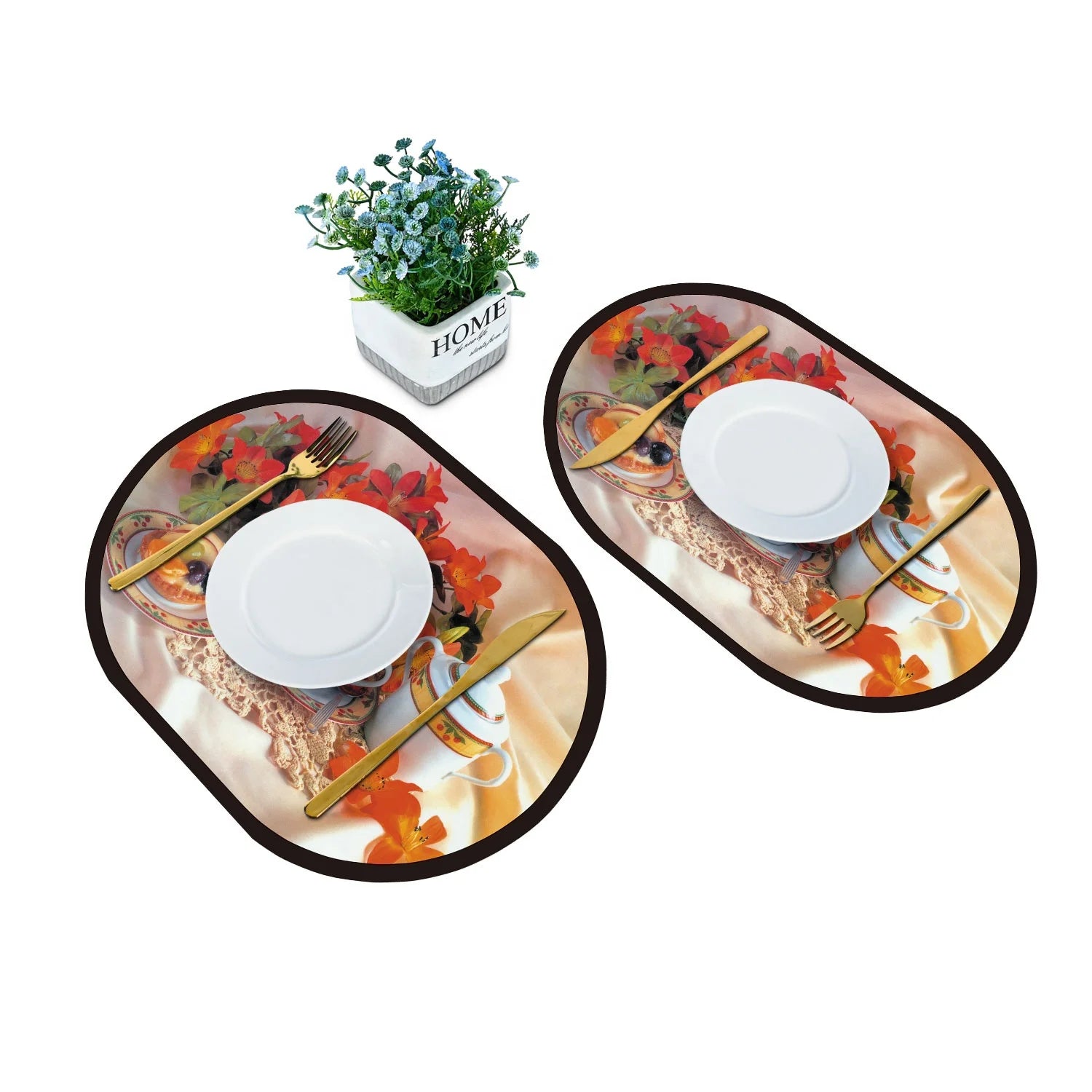 2025 Wholesale Custom Printed Eco-friendly Disposable PP Mat Placemats Nice Quality Thin Tablecloths Oilproof Waterproof Square