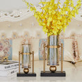 Vintage L Plant Pot Candle Large Glass Vase With Round Bottom Glass and Golden Vases for Wedding Centerpieces