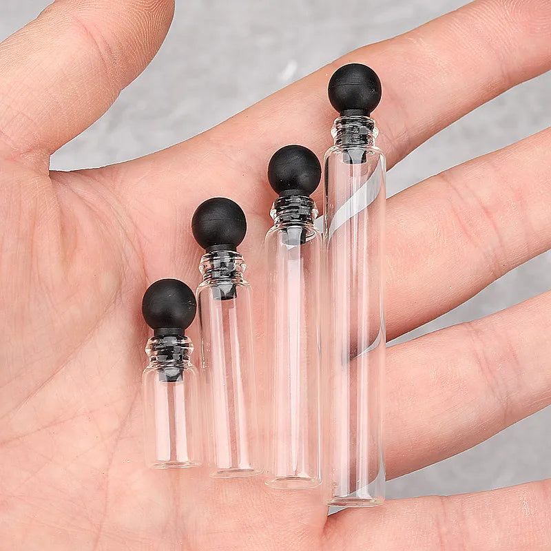 Wholesale 0.5ML1ml2ml3ML Perfume Essential Oil Sample Bottle Sample Glass Tube test Bottle Stopper Perfume Bottle
