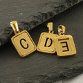 New Religious No Fade 18K Gold Plated Hollowed Out 26 Alphabet A-Z Stainless Steel Initial Pendant for Necklace Making