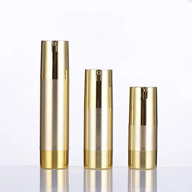 New Gold 15ml 30ml 50ml Plastic Airless Pump Bottles Cosmetic Airless Lotion Bottle for Skin Care Serum