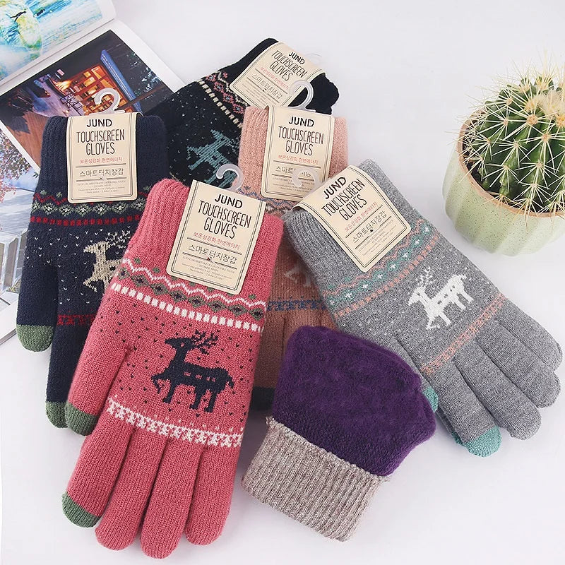 FREE SHIPPING Touchscreen Outdoor Wool MAGIC KNIT CROCHET ACRYLIC Winter Warm Glove for Winter Children