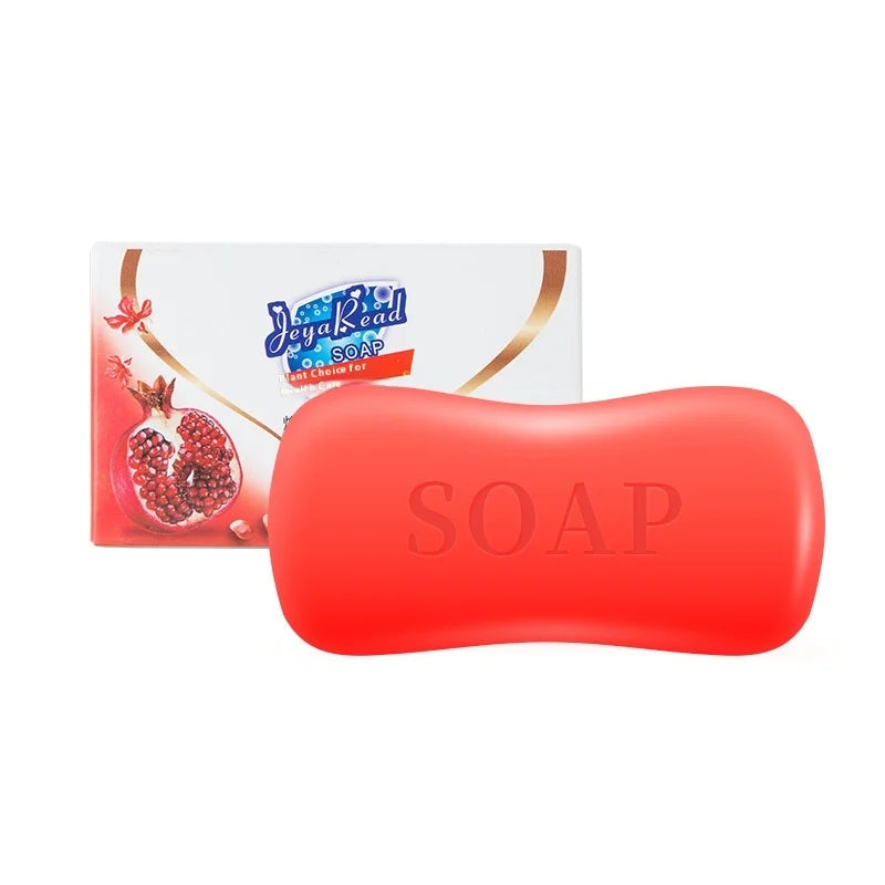 Manufacturer Supply Elegant Style Full Body Herbal Solid Bath Soap Wholesale Red Pomegranate Scented Bar in Regular Size