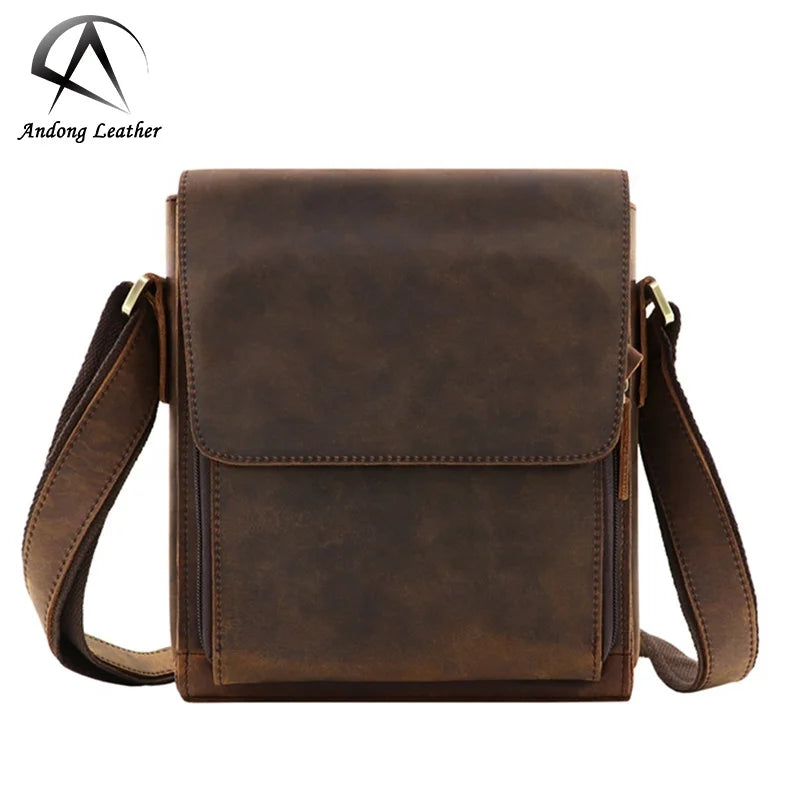 Andong Shoulder Sling Bag Crossbody Bags for Men Genuine Cow Leather New Fashion Messenger Bag Business