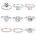 Solitaire Anillos De Compromiso Couple Ring 925 Sterling Silver Zircon Engagement Wedding Ring
