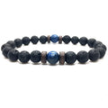 Wholesale Custom Elastic String Adjustable Tiger Eye Beads Hematite Beads DIY 8mm Gemstone Natural Stone Bracelet