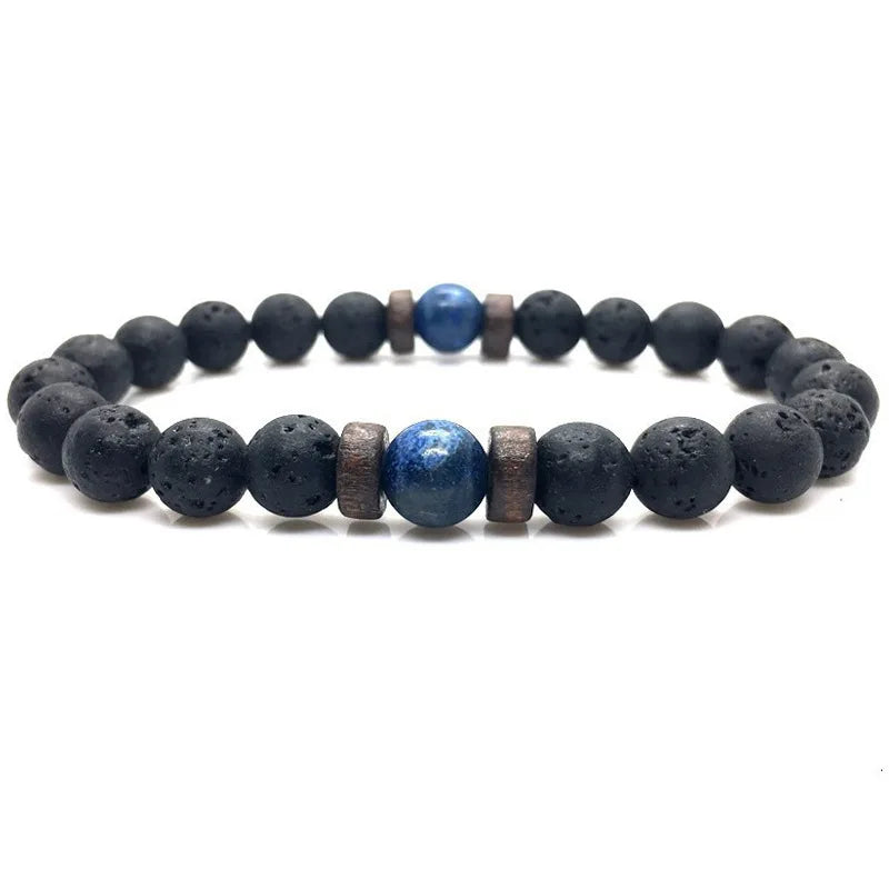 Wholesale Custom Elastic String Adjustable Tiger Eye Beads Hematite Beads DIY 8mm Gemstone Natural Stone Bracelet