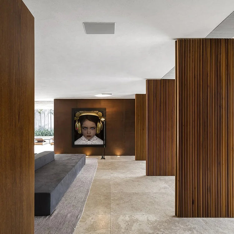 MUMU Eco Friendly Restaurant 3D Decorative Boards Interior Wood Slat Wall Panel for Decorative Cladding