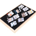 Counter Top Table Wood Velvet Leather Jewelry Set Display Organizer Tray