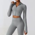 Custom Fitness Girls Gym Long Sleeves Yoga Coat Zipper Sports Tops Workouts Sets Long Sleeves Sports Yoga Tops Jackets