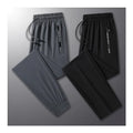 Men's Summer Casual Pants Fitness Sweatpants Trousers Sports Quick Dry Breathable Plus Size Ice Silk Pants