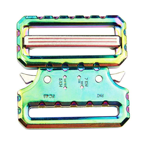 Factory Price 45mm Heavy Duty Zinc Alloy Belt Buckle  Tactical Quick Release Metal Buckle for Harness  Nylon Webbing Belt