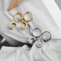 Fashion Gold Plated Mirco CZ 925 Sterling Silver Star and Moon Shape Hoop Earrings for Women