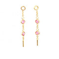 LOZRUNVE Custom Colored Diamond CZ Long Chain Earring for Women