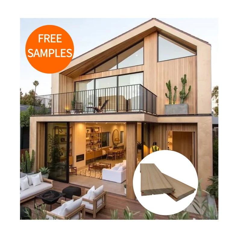 Outdoor Timber Wall Panel Natural Canada Red Cedar Shiplap Wall Paneling Wood