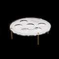 Modern Art Decor-Lucite Shabbat Gifts Clear Printing Jewish Passover Magnet Gold Words Judaica Acrylic Round Seder Plate