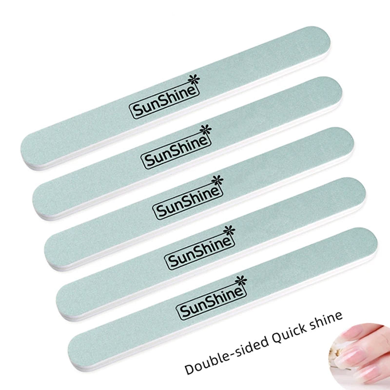 Personalized Wholesale Green  Emery Board Quick Shine Nail File Professional Buffer