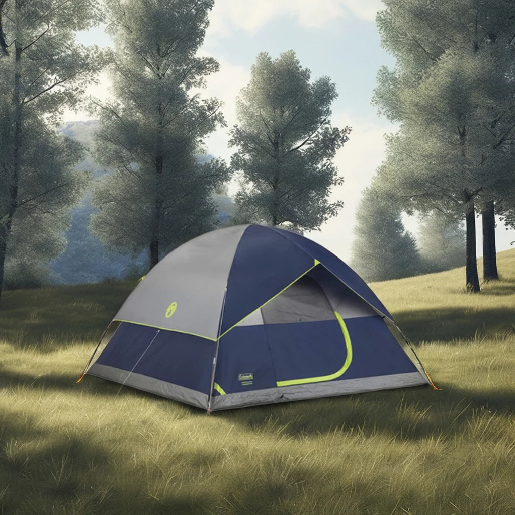 Wind Valley Outdoor Family Tent 2-3 Man Double Layer Water Proof Fiberglass Pole Four-season One Bedroom for Camping