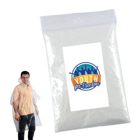 Reusable Handy Clear Emergency Poncho With a Hood Packed in a Zip Lock Plastic Bag Promotional Gifts PCH002 Sunlight Poncho