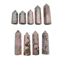 Crystals Healing Stone Natural PinK Rhodonite Tower Point for Decoration