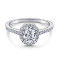 NO MOQ Cubic Zirconia Sterling Silver Wedding Ring Women Jewelry 925 Silver Engagement Ring