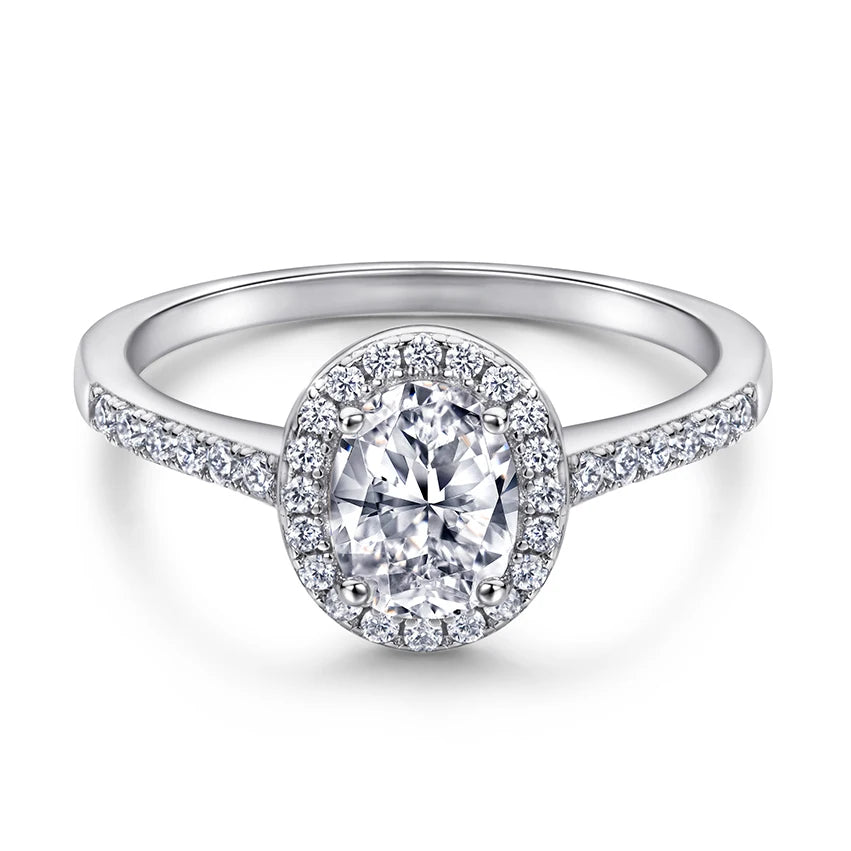 NO MOQ Cubic Zirconia Sterling Silver Wedding Ring Women Jewelry 925 Silver Engagement Ring