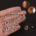 Surgical Stainless Steel Screw Piercing Mid Low Helix Earring Steel Little Butterfly Stud Tragus Earring for Women