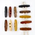 Deepeel C1-27 50mm DIY Coat Button Handmade Replaceable Wooden Olive Buckle Sustainable Double-Hole Woolen Button Coat Accessory
