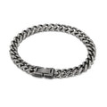 KALEN Retro Mens 200mm Grey Matte Stainless Steel Cuabn Chain Bracelets