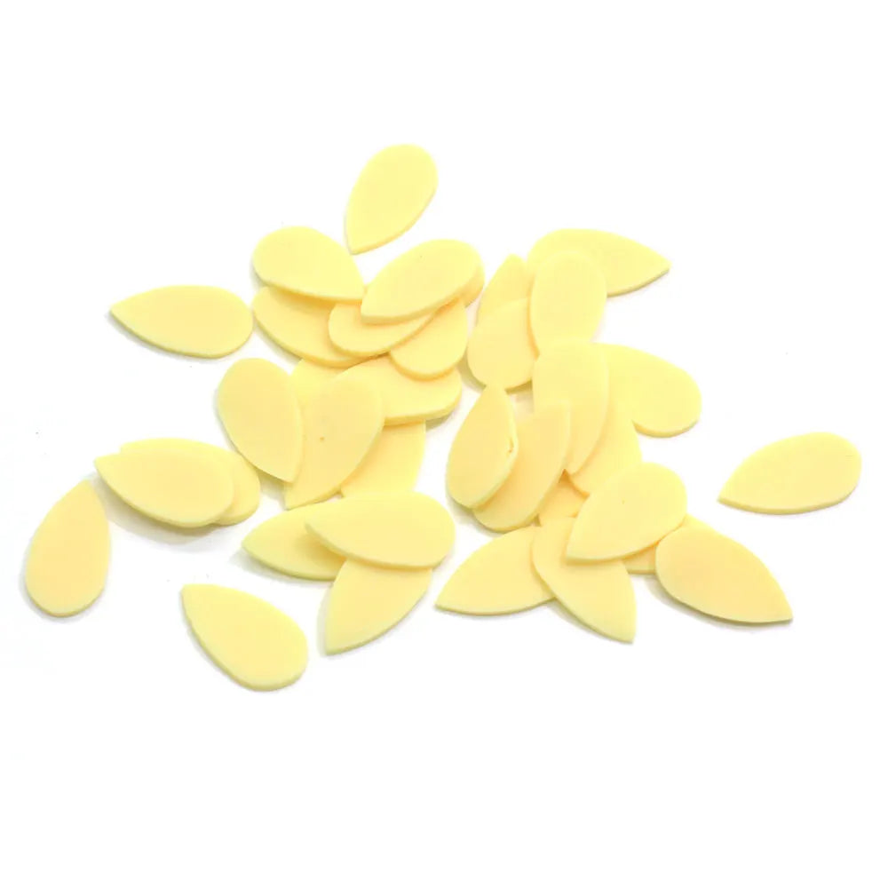 Mini Cute Yellow 8*15mm Almond Nuts Sprinkles 500g/bag Kawaii Soft Polymer Clay Stickers Slime DIY Stuffing