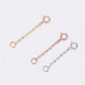 925 Sterling Silver Necklace Bracelet Anklet Extender Safety Chain Lobster Clasp Extension