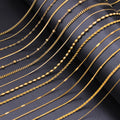 BM Quality Women's Trendy Stainless Steel Link Chain Necklaces Non-Fading and Waterproof Gold Cross Twist Wholesale