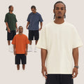 New Arrival Men's Oversized Hip Hop T-Shirt 100% Soft Cotton Knitted Dropped Shoulder with Custom Logo