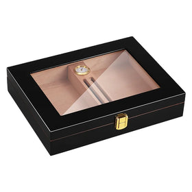 Solid Wood Lacquer Handmade Eco-Friendly Cigar Humidor Box Case