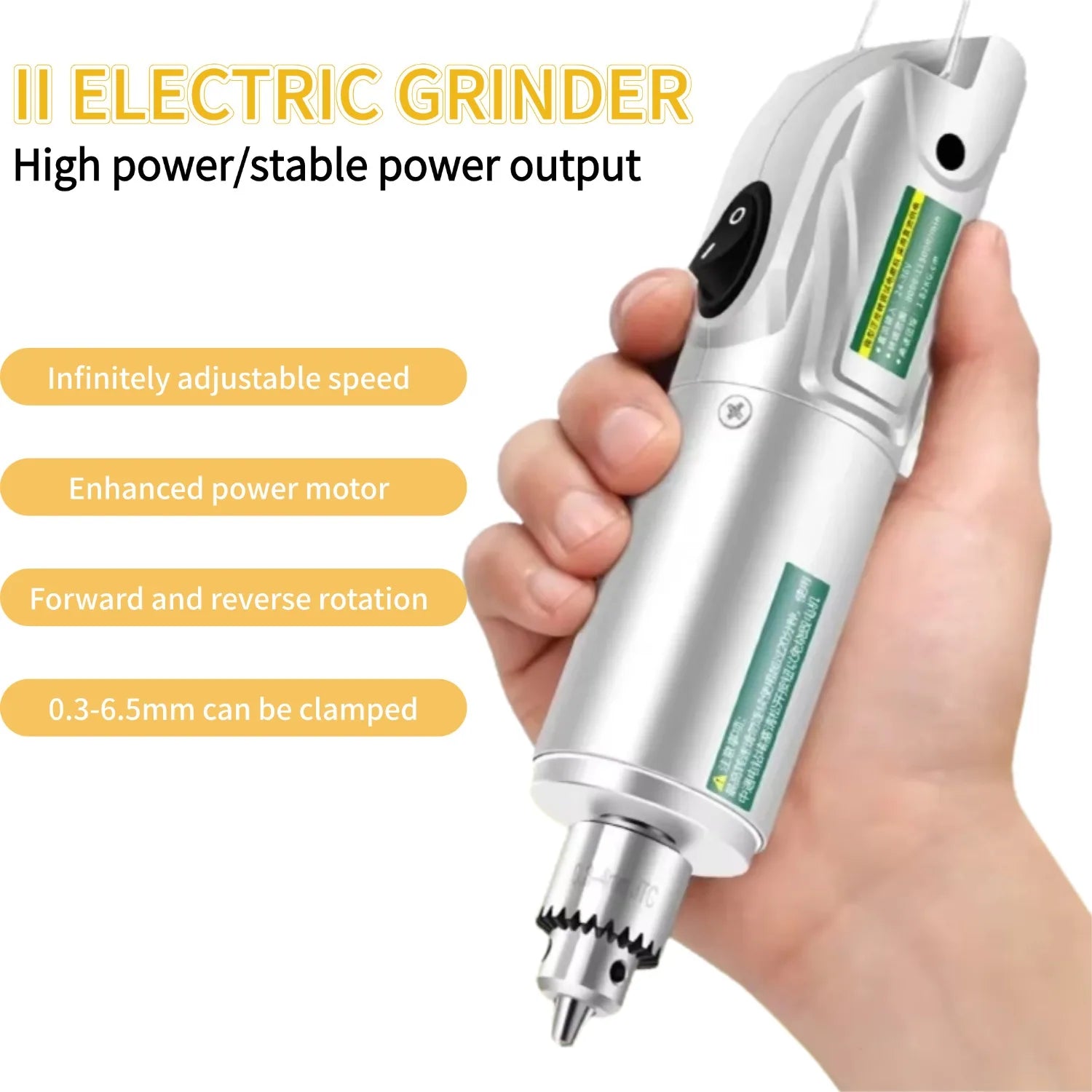 Wholesale II Mini Small Electric Grinder Mill Pen Jade Stone Wood Nut Jewelry Polishing Carving Micro-speed Electric Grinder Set