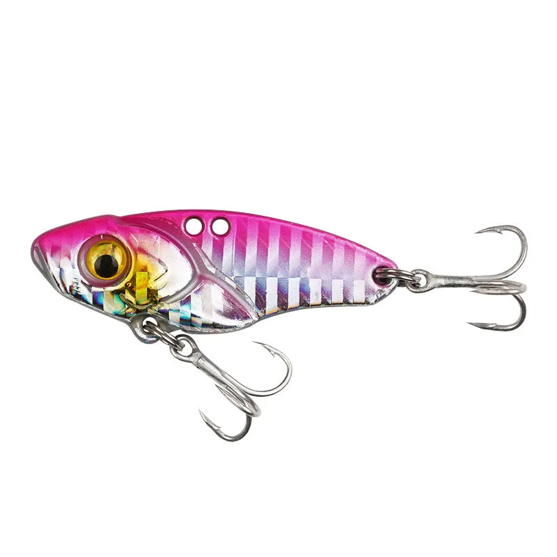 5.5cm/15g Vib Fishing Lures 3.7cm/5g Hard Bait Vib Lure 8/10/12 Strong Fishing Hook Lipless VIB