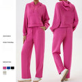 Women's Lightweight Breathable 2-Piece Lounge Outfits Fall Fashion Baggy Hoodie Sweatpants with Pockets Women's Fashion Hoodies