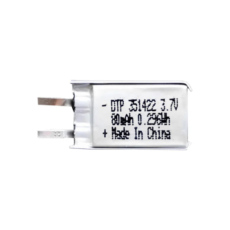OEM Small Lipo Lithium Battery Cell DTP 351422 3.7V 80mAh Rechargeable Li-polymer Battery on Sale
