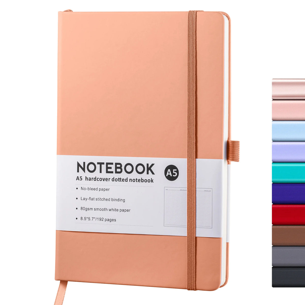 Wholesale Custom Hardcover Notebook A5 A6 With Elastic Strap Journal Diaries Notebook Printed Brand Logo PU Leather Notebook