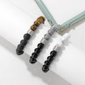 New Stainless Steel Gemstone Beads Bracelets & Bangles Jewelry Charm Natural Stone Malachite Tiger Eye Men Bead Bracelet