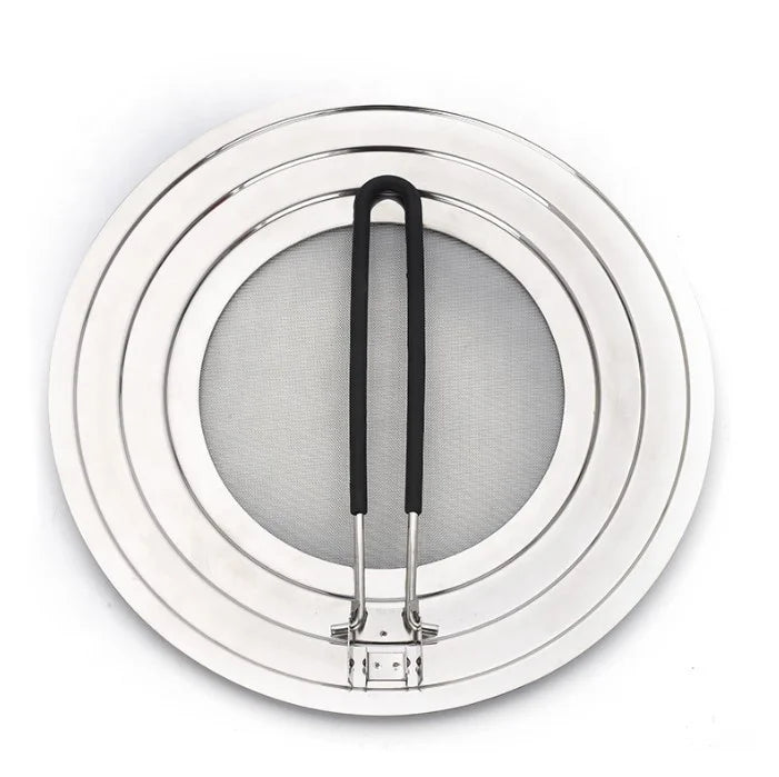 Kitchen Tools Foldable Heat Resistant Silicone Handle Shield Hot Grease Oil Splash Safe Splatter Screen