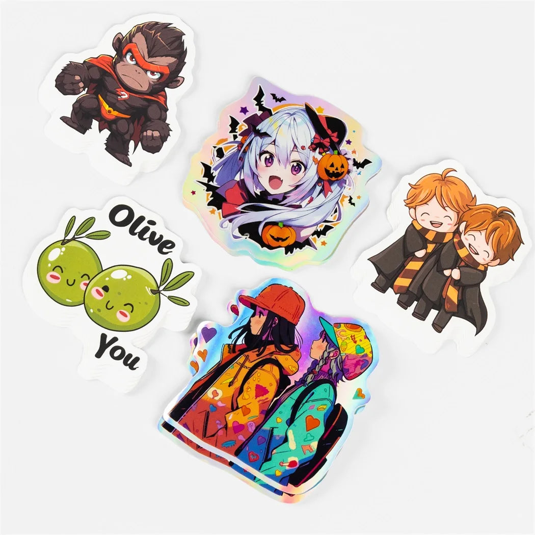 Custom Printed Waterproof Vinyl Stickers Die Cut Labels Logo Stickers Self Adhesive PVC Label Stickers