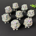 Wholesale Crystal Semi Precious Stone Owl Natural Gemstone Aura Crystal Owl Animal Carvings