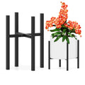 Fits 10 to 16 Inches Adjustable Plant Stand Square Iron Black Color Shelves Rack Shelf Plant Stands