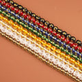 Factory Sale Six-character True Word Gold Stamped Synthetic Crystal Beads 6mm 8mm 10mm 12mm Gold Stamping Glass Loose Beads