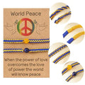 Ukraine Country Flags Bracelet Handmade Woven Braided Rope World Peace Flag Friendship Bracelets