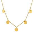 Stock Jewelry 18K Gold Stainless Steel Circle Charm Multi Disc Choker Necklace for Women