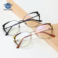 Teenyoun 2024 Women Metal Frame Anti Blue Light Eyewear Purple Gold Black Metallic Cat Eye Frames Eyeglasses
